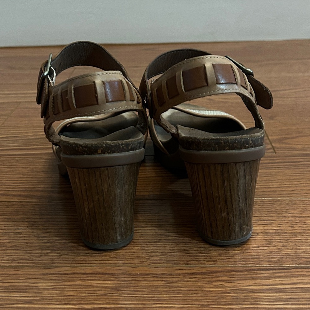Brown and Cream Dansko Sandals - Picture 6 of 10